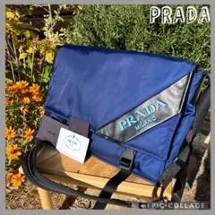 ✨極美品✨PRADA プラダ ショルダーバッグ カーフ ロイヤルブルー