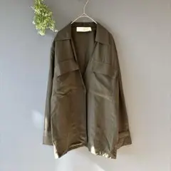 ザラウーマン［S］上品クール◎ゆったり◎ビッグポケット◎スキッパーネックシャツ