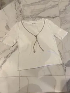 ブルネロクチネリ　リボン装飾　Tシャツのサムネイル