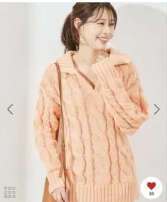 【新品】【JAYRO】衿付プルオーバー オレンジ