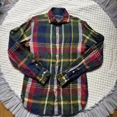 POLO チェック柄 長袖シャツ マルチカラー　XS