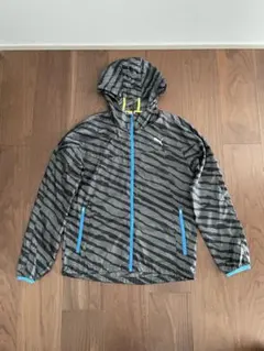 PUMA ストライプ柄 ウインドブレーカー S