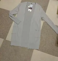 CLOSSHI 長袖 ロングカーディガン グレー M