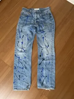 Levi's リーバイス ジーンズ 和柄 般若 ペイント デニム 501 2025年最新】ⅹⅹリーバイス501ペイントデニムパンツの人気アイテム