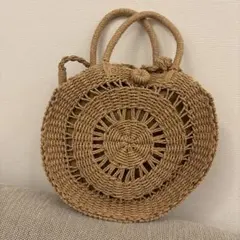 カゴバック　ショルダー　2way ファスナー付き　マチあり