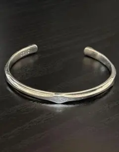 バングル　シルバー925刻印　メキシカン　ヴィンテージ　波紋デザイン