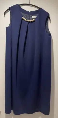 ナノユニバース　ネイビー ノースリーブ ワンピース