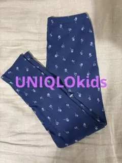 レギンス 小花柄 ブルー UNIQLOkids 150