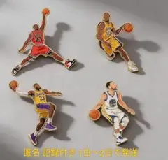 NBAピンバッジ M・ジョーダン K・ブライアント L・ジェームズ S・カリー