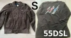 55DSL ブラウン系アウター　ブルゾン＆ロンＴ　ブラック　Ｓのサムネイル