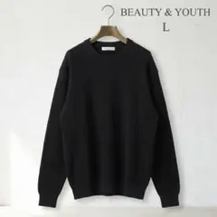 WEB限定完売品BEAUTY&YOUTHウールミックス アゼ クルーネックニット