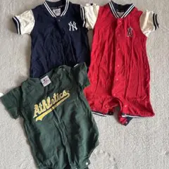 野球チームロンパース3点セット