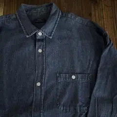 ITEMS URBAN RESEARCH ダークブルー デニムシャツ