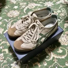 OnitsukaTigerMEXICO66 ベージュ&グリーン 25.5 cm - メルカリ