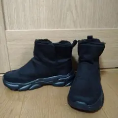 新品未使用/ブラックムートンブーツ/ ファー付き/М