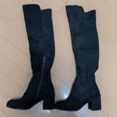 ロングブーツ ニーハイブーツ　黒