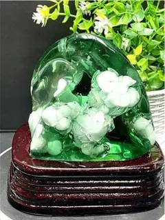 約：1085g 130mm☆超綺麗雪花オブシディアン原石B86Z3/95Z12D