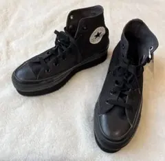 CONVERSE オールスター　ブラック ハイカットスニーカー厚底 24.5cm