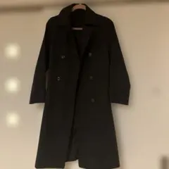 GU 紺色 ダブルブレスト トレンチコート