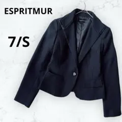 ＊エスプリミュール＊テーラードジャケット 7/S 黒 スーツ フォーマル 仕事