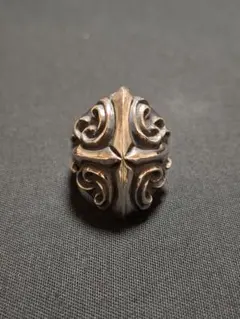 新品・未使用】GUCCI シルバー クロスリング 保存袋付 エイジング 15号