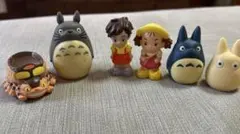 スタジオジブリ　トトロ　ソフビ　6体セット　ネコバス　指人形