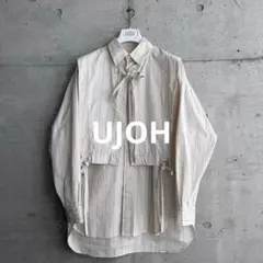 ぽけもんさん専用【限定】ujoh ウジョー　ストライプシャツ 美品 ujoh即完 変形 2way取り外し ドローコード ストライプシャツ