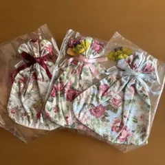 NaRaYa 花柄　巾着　3点セット　 新品　未開封