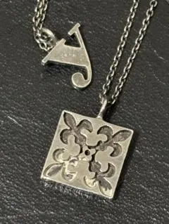 SILVER 925 スクエア ペンダントトップ ネックレス