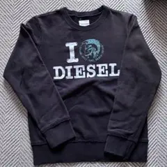 DIESEL 長袖トレーナー ブラック ロゴプリント　キッズLサイズ 150