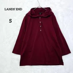 ランズエンド LANDS' END フード付 チュニック カットソー 8分袖 Sのサムネイル