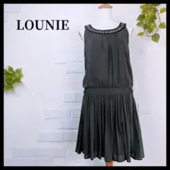 ☆LOUNIE ルーニィ　ドレスワンピース　パーティ セレモニー　ビジュー付き