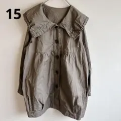 6236スプリングジャケット　大きいサイズ　ミドル丈　チュニック丈　切替ドロスト