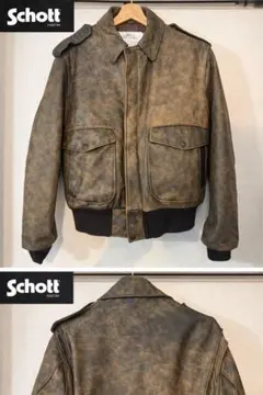 雰囲気抜群✨schott レザージャケット ボア 463 40size 赤茶 - メルカリ