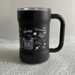 未使用　ハローキティ　45周年記念　ステンレスマグ　黒