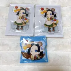 鬼滅の刃　実りの秋まつり　神崎アオイ　アクリルスタンド　くま型缶バッジ