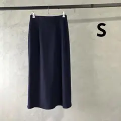 ユニクロ ストレッチダブルフェイススリットスカート 丈標準 S