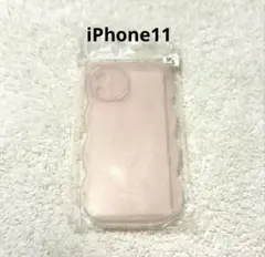 スマホケース　iPhone11 ソフトケース　猫耳 ねこ 薄ピンク