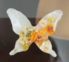 NO.2973開花の花˚✧₊⁎⁺˳✧༚ドライフラワー レジンヘアゴム ブローチ