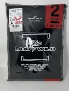 ア*ラ様 グンゼ ボディワイルド クルーネックTシャツ 2枚組 L ブラックのサムネイル