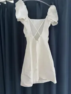 ZARA ホワイト ワンピース フリル袖
