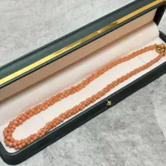 天然　珊瑚　ネックレス　silver