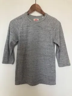 ハリウッドランチマーケット　七分袖Tシャツ　グレー・イエロー　サイズ2のサムネイル