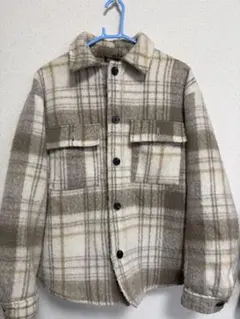 チェック柄フリースジャケット