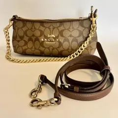 COACH シャーロットショルダーバッグシグネチャーキャンバス 2WAY