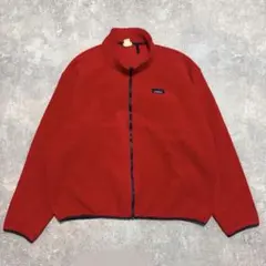 90s llbean フリースジャケット　フルジップ XL レッド