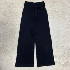 Lee ワイドパンツ　ハイウエスト　紺　XS ゆるだぼ　カジュアル　ネイビー