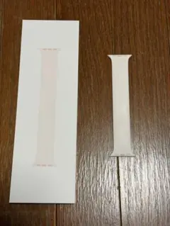 42mm Apple Watch ソロループ　サイズ4 ライトブラッシュ(白)