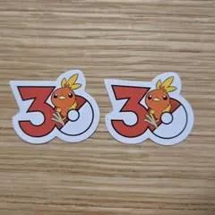 【匿名配送】コロコロイチバン ポケモン 30周年ロゴ シール アチャモ2枚のサムネイル