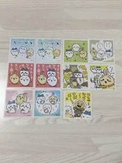ちいかわ　ハチワレ　うさぎ　あつめてシールガム　11枚セット
